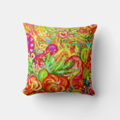 フローラ・アートワークを使用したスタイルへのカラーの追加 クッション (正面)