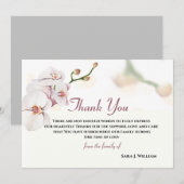 フローラ·エレガントライト·グレイ·サンキュー·ユー·メモリアル·カード サンキューカード (正面/裏面)