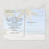 フローラ·エレガント海·ビーチ計画の夏の変更 案内ポストカード (裏面)