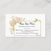 *~*フローラ・エレガント金ゴールド・ラベンダー・ピンク・ウォーター・カラー 名刺 (裏面)