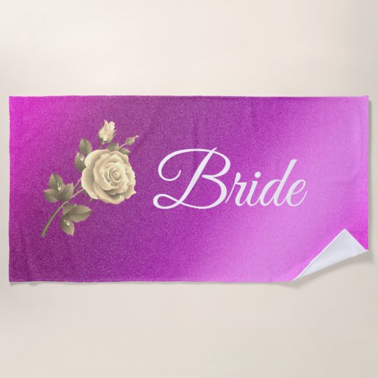 フローラ エレガント ビーチタオル (正面)