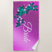 フローラ エレガント ビーチタオル (正面)