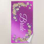 フローラ エレガント ビーチタオル (正面)