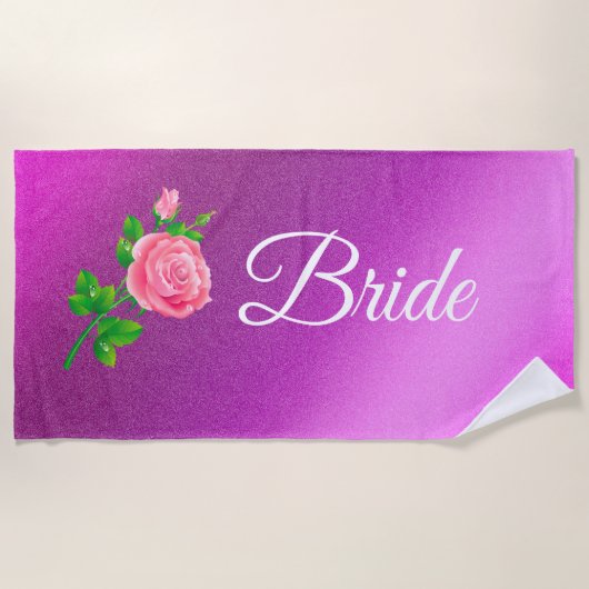 フローラ エレガント ビーチタオル (正面)