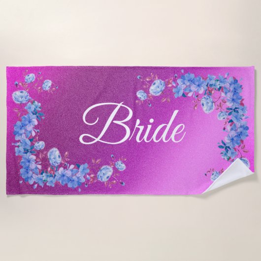 フローラ エレガント ビーチタオル (正面)