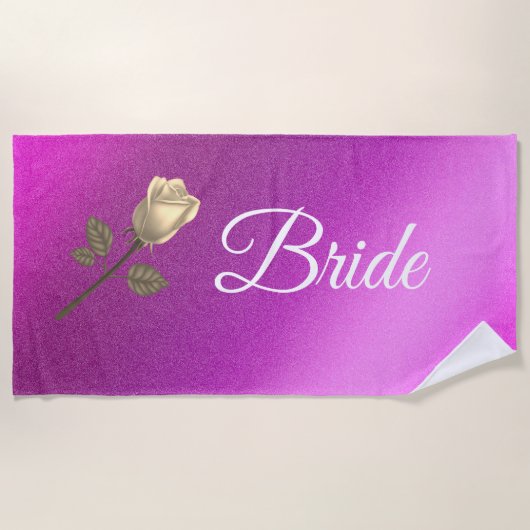 フローラ エレガント ビーチタオル (正面)