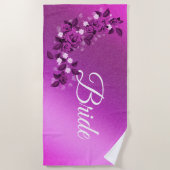 フローラ エレガント ビーチタオル (正面)