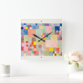 フローラ・オン・サンド(Paul Klee) スクエア壁時計 (ホーム)