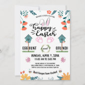 フローラ&カラフルバードハウスイースターエッグ狩りパーティー 招待状 (正面)