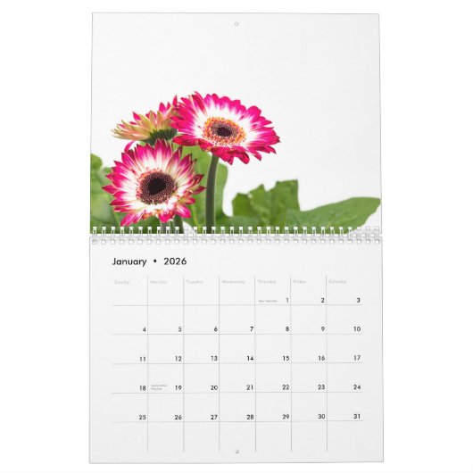 フローラ カレンダー (1月 2026)