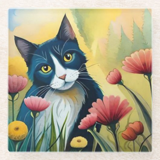 フローラ ガラスコースター (正面)