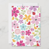 フローラ·ガーデン·バースデー·パーティーの招待 招待状 (裏面)