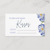 フローラ「キス数を推測」ブライダルシャワーゲーム エンクロージャーカード (正面)