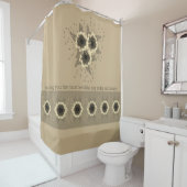 フローラ（クリームとベージュ） シャワーカーテン (インサイチュ)