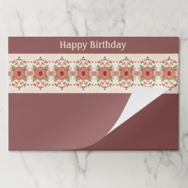 フローラ&クリーム紙ランチョンマット ペーパーパッド