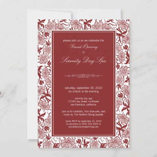 フローラ·グファンシーランド·オープン·招待状(mroon) 招待状 (正面)