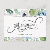 フローラ·グリー得ネリ婚約したー、婚約 案内ポストカード (正面)