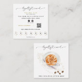 *~*フローラ・コーヒー・ビーン・エスプレッソQRリワード・カフェ ロイヤリティカード (正面/裏面)