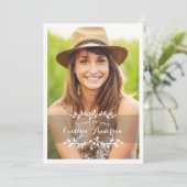 フローラ·シック·フォト卒業パーティー発表 招待状 (スタンド正面)