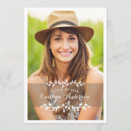 フローラ·シック·フォト卒業パーティー発表 招待状