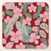 フローラ スクエアペーパーコースター (正面)