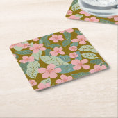 フローラ スクエアペーパーコースター (アングル)