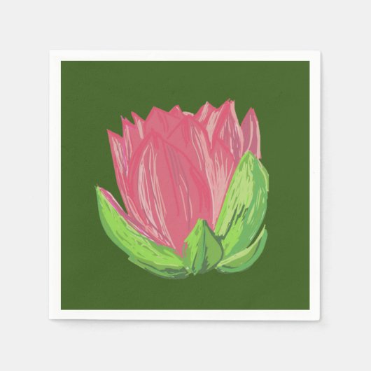 フローラ スタンダードカクテルナプキン (正面)