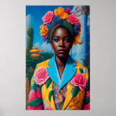 フローラ・スーツのジャケットを着た女性 ポスター (正面)