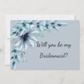 フローラ・ダスティブルーが私の花嫁の提案だ 招待状 (正面)