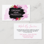 フローラ·チャルクボード手作り天然毛髪製品 名刺 (正面/裏面)