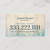 フローラ&デコールブティックフローリストヴィンテージバラ 名刺 (裏面)