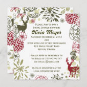 フローラ·トナイダー·クリスマス·ブライダル·シャワーの招待 招待状 (正面/裏面)