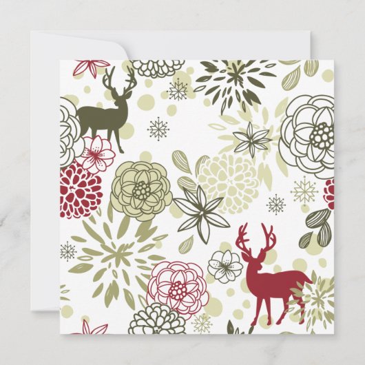 フローラ·トナイダー·クリスマス·ブライダル·シャワーの招待 招待状 (裏面)