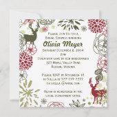 フローラ·トナイダー·クリスマス·ブライダル·シャワーの招待 招待状 (正面)