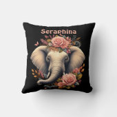 フローラ・ドーン・エレファントアート クッション (裏面)