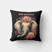 フローラ・ドーン・エレファントアート クッション (正面)