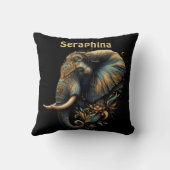 フローラ・ドーン・エレファントアート クッション (裏面)