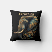 フローラ・ドーン・エレファントアート クッション (正面)