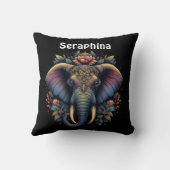 フローラ・ドーン・エレファントアート クッション (裏面)