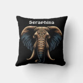 フローラ・ドーン・エレファントアート クッション (裏面)