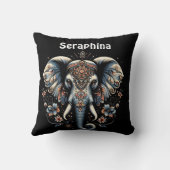 フローラ・ドーン・エレファントアート クッション (裏面)