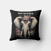 フローラ・ドーン・エレファントアート クッション (裏面)