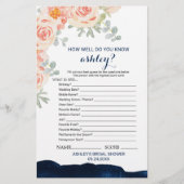 フローラ&ネイビー水彩財布ゲームの中身 (正面)