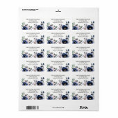 フローラ,ネイビ結婚ーブルーの,ネイビーとピンクエレガント,wat ラベル (フルシート)