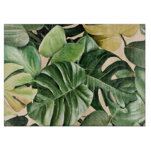 フローラ/ハワイアン/トロピカルリーフ カッティングボード (正面)