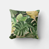 フローラ/ハワイアン/トロピカルリーフ クッション (正面)