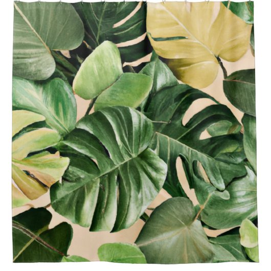 フローラ/ハワイアン/トロピカルリーフ シャワーカーテン (正面)