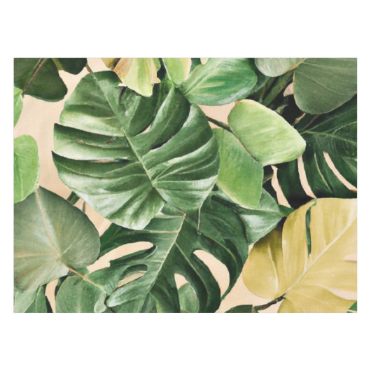 フローラ/ハワイアン/トロピカルリーフ テーブルクロス (正面(横))