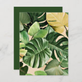 フローラ/ハワイアン/トロピカルリーフ ノートカード (正面/裏面)