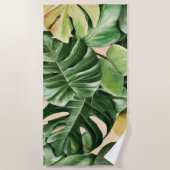 フローラ/ハワイアン/トロピカルリーフ ビーチタオル (正面)